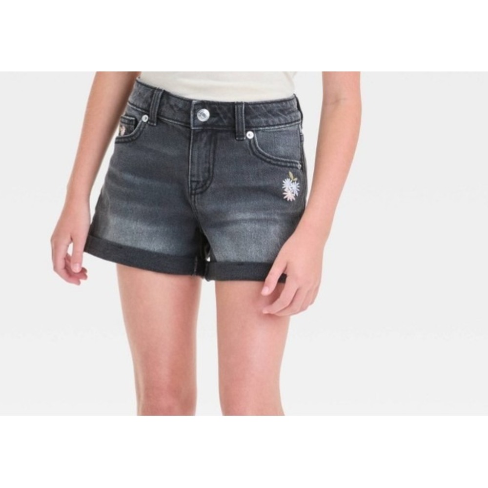 Cat and Jack Shorts XS 4/5 Girls Denim Black Stretch New With Tags